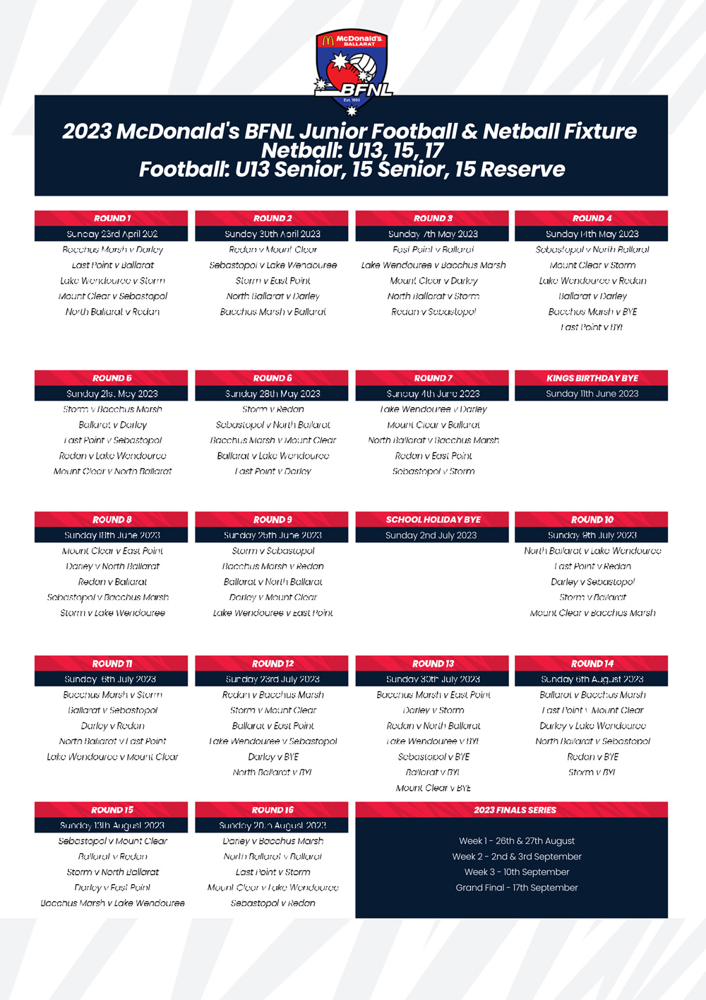 2019 senior draw